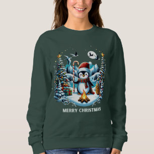 Sudadera Camisas suaves de Penguin Cute de Invierno