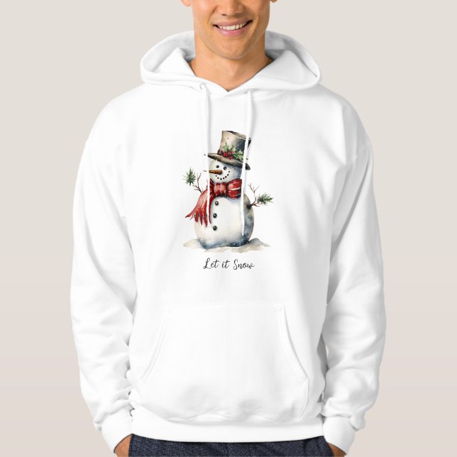 Sudadera Camisas suaves de Snowman Hooded (Anverso)