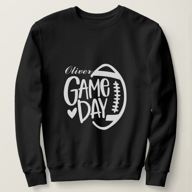 Sudadera Camisas suaves del Día del Juego Mujeres con nombr (Anverso del diseño)