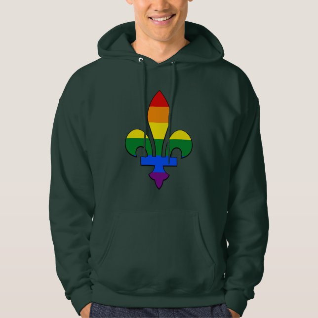 Sudadera Camisas suaves del orgullo LGBT fleur-de-lis (Anverso)