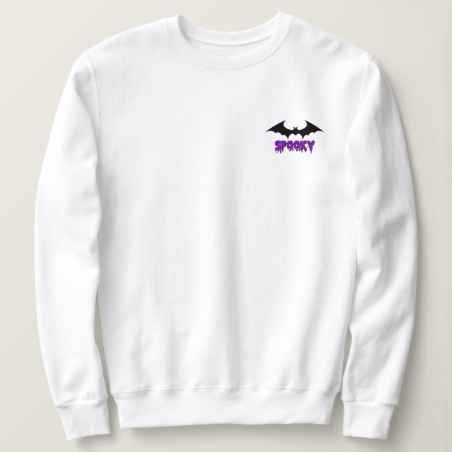 Sudadera Camisas suaves Minimalistas "Spooky Bat" (Anverso del diseño)