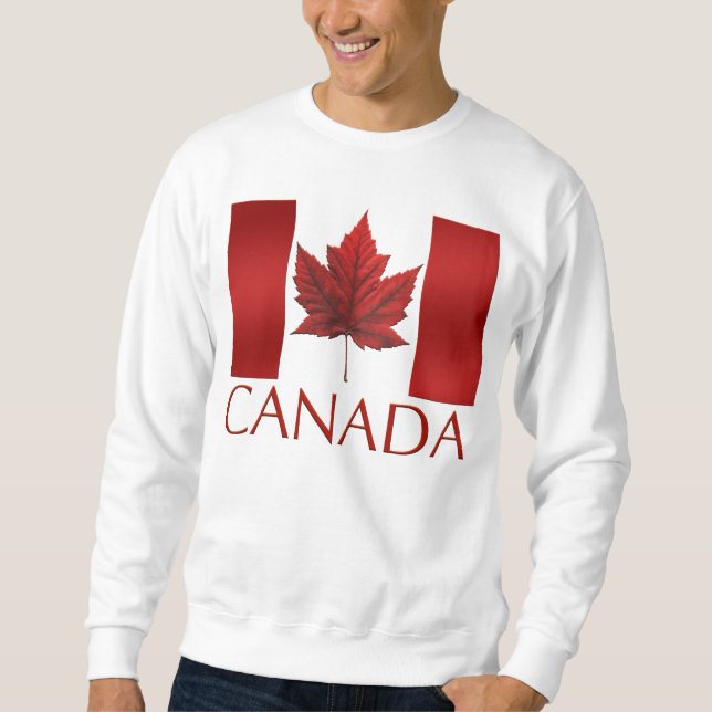 Sudadera Camisas suecas Canadá Bandera Souvenir Sweatshirt (Anverso)