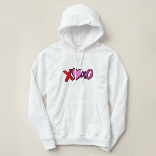 Sudadera Camisas XOXO Mujeres, Día de San Valentín hoodie,  (Diseño del anverso)