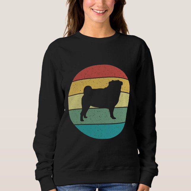 Sudadera Camiseta 431 de estilo clásico Pug Retro (Anverso)
