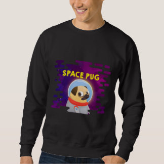 Sudadera Camiseta 432 clásica de pug espacial