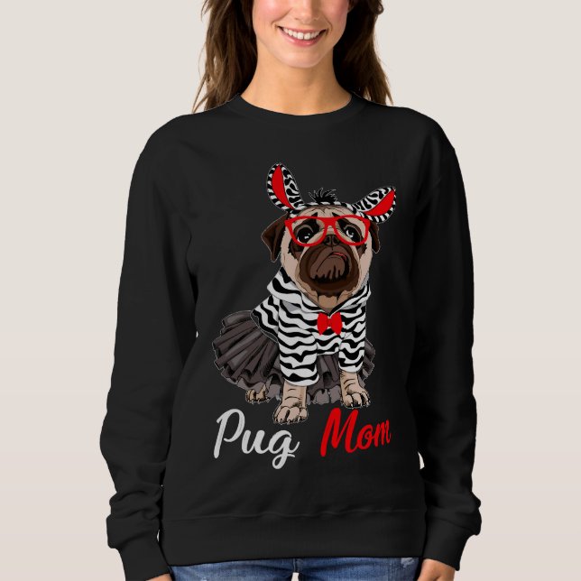 Sudadera Camiseta 535 de Pug Mom Classic (Anverso)
