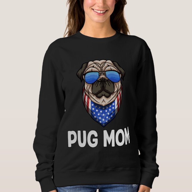 Sudadera Camiseta 966 de Pug Mom Classic (Anverso)