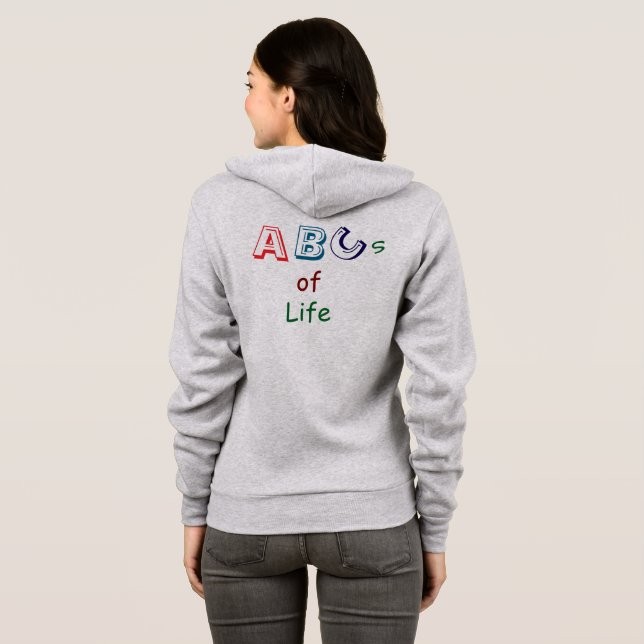 Sudadera Camiseta ABC de la vida (Reverso completo)