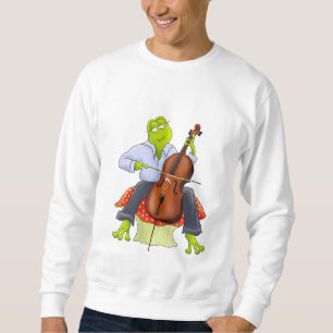 Sudadera Camiseta adulta unisex de la rana del violoncelo