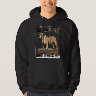 Sudadera Camiseta Amante del Bulldog Arte de Perro Grabado