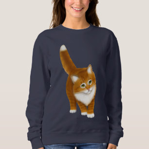 Sudadera Camiseta anaranjada del raglán de las señoras de
