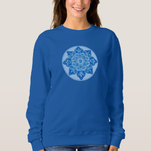 Sudadera Camiseta azul de manga larga con medallón