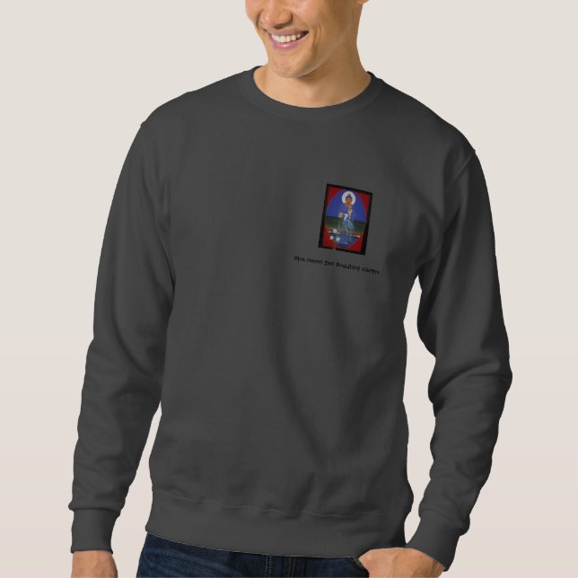 Sudadera Camiseta azul del centro del budista de zen de la (Anverso)