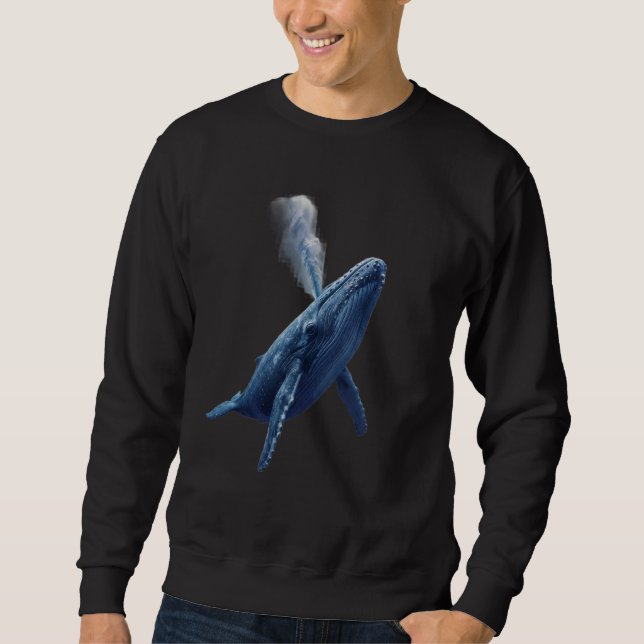 Sudadera Camiseta Ballena Azul Soñadora (Anverso)