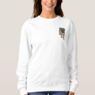 Sudadera Camiseta básica del bolsillo de las mujeres linda