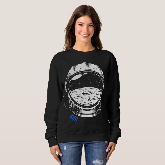 Sudadera Camiseta básica del ESPACIO del CASCO de ESPACIO (Anverso completo)