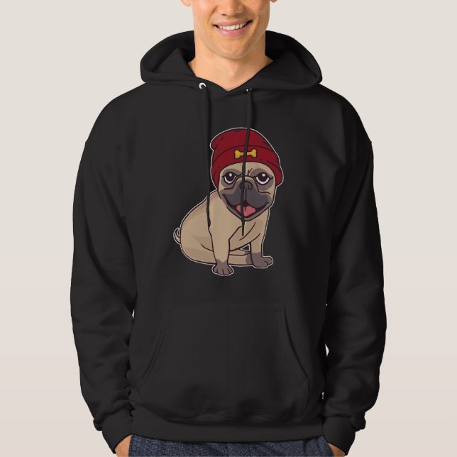 Sudadera Camiseta Beanie Pug Classic 459 (Anverso)