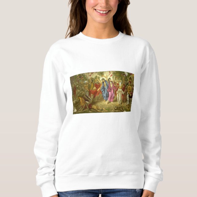 Sudadera Camiseta bilateral de Gaur Nitai Harinama (Anverso)