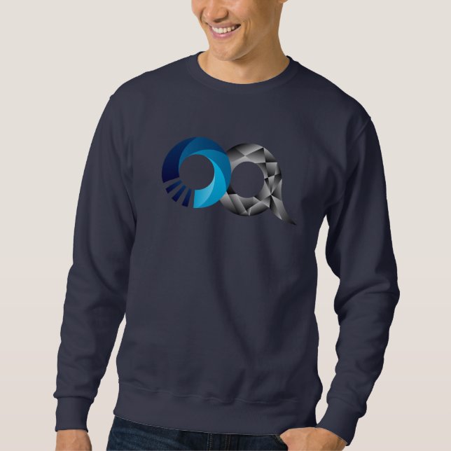 Sudadera Camiseta bipolar del azul del icono del oso (Anverso)