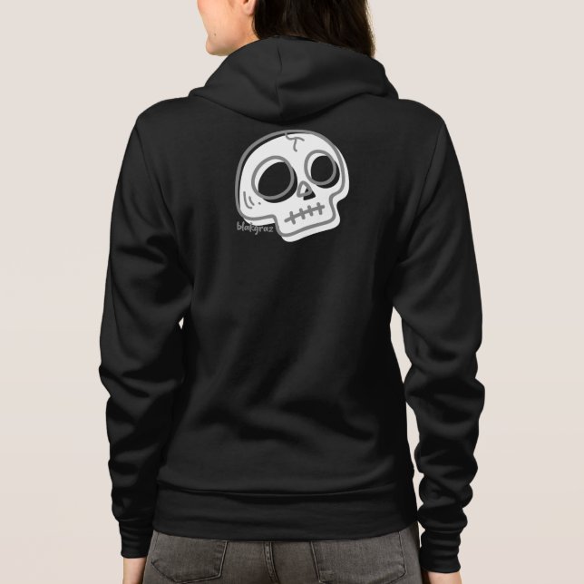 Sudadera Camiseta Blakgraz Cute Personalizado Skull T-Shirt (Reverso)