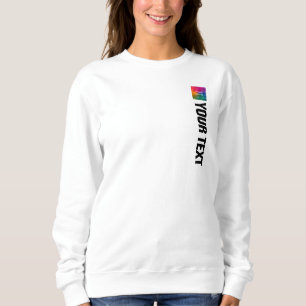 Sudadera Camiseta blanca básica de mujer con impresión mode