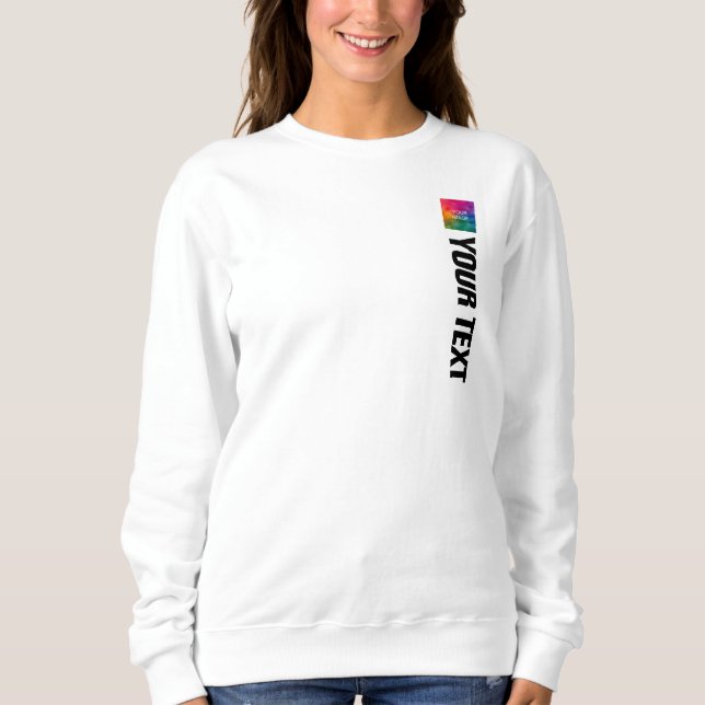 Sudadera Camiseta blanca básica de mujer con impresión mode (Anverso)