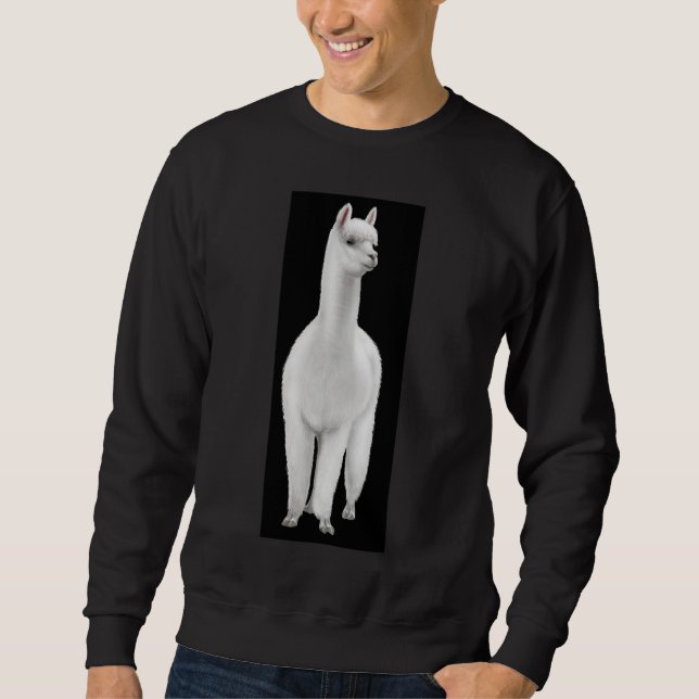 Sudadera Camiseta blanca de la alpaca (Anverso)