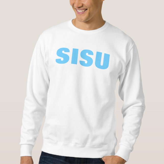 Sudadera Camiseta blanca de SISU (orgullo finlandés) (Anverso)