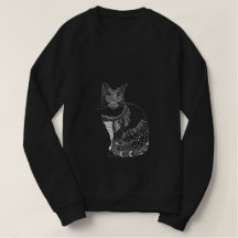 Camiseta blanca del gato