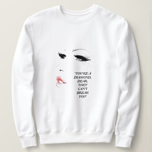 SUDADERA CAMISETA BLANCA (MUJERES) (Anverso del diseño)
