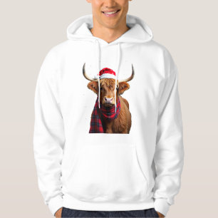 Sudadera Camiseta Boho Navidad Vaca de las Tierras Altas de