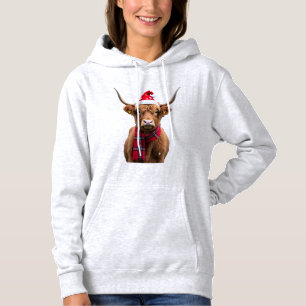 Sudadera Camiseta Boho Xmas Navidad Vaca de las Tierras Alt