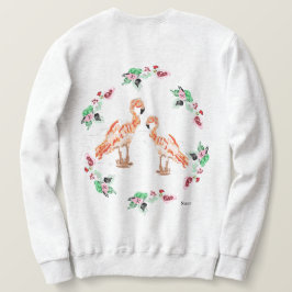 Sudadera Camiseta / Camiseta : Flamingos con vino y Rosas