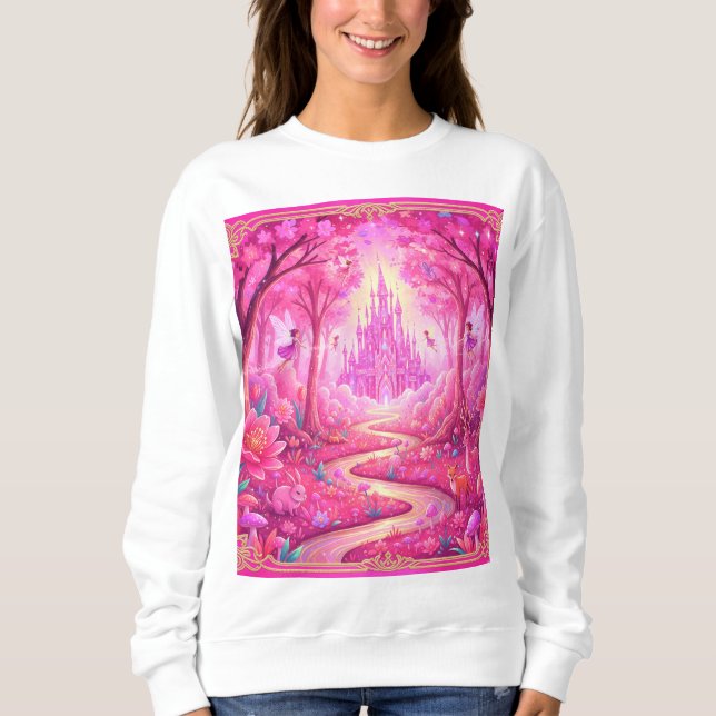 Sudadera Camiseta castelo rosa encantado (Anverso)
