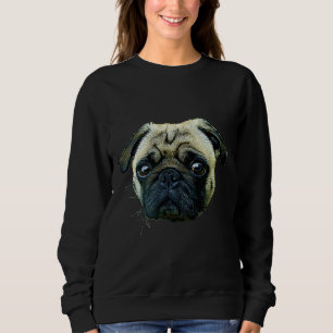 Sudadera Camiseta clásica de bonito Pug Face 296