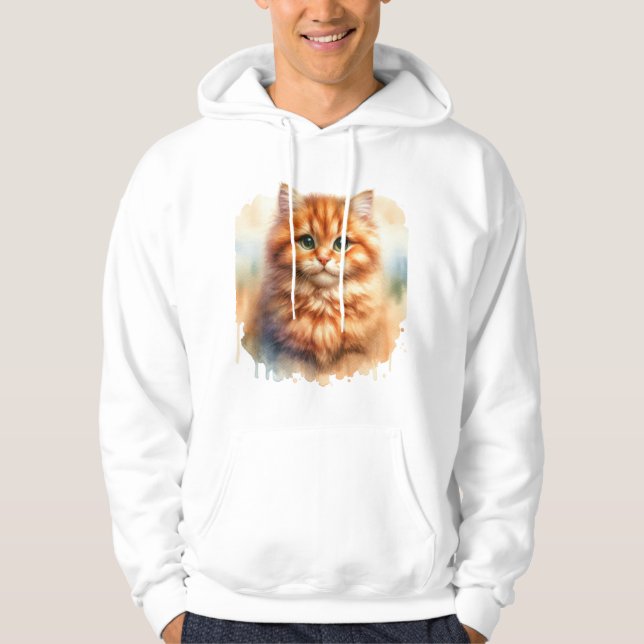 Sudadera Camiseta Clásica De Ginger Tabby Cat (Anverso)
