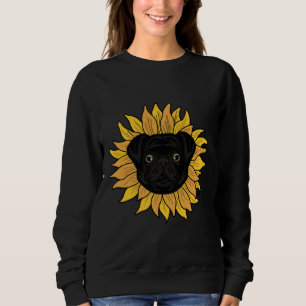 Sudadera Camiseta Clásica De Girasol Pug 470
