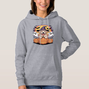 Sudadera Camiseta clásica de perro bruja de Halloween de Go