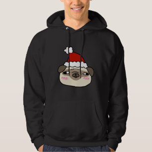 Sudadera Camiseta clásica de Santa Hat Pug Face 963