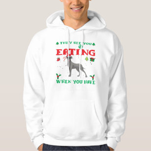 Sudadera Camiseta clásica divertida de Gran Danés en Navida