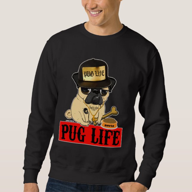 Sudadera Camiseta clásica PUG LIFE 350 (Anverso)