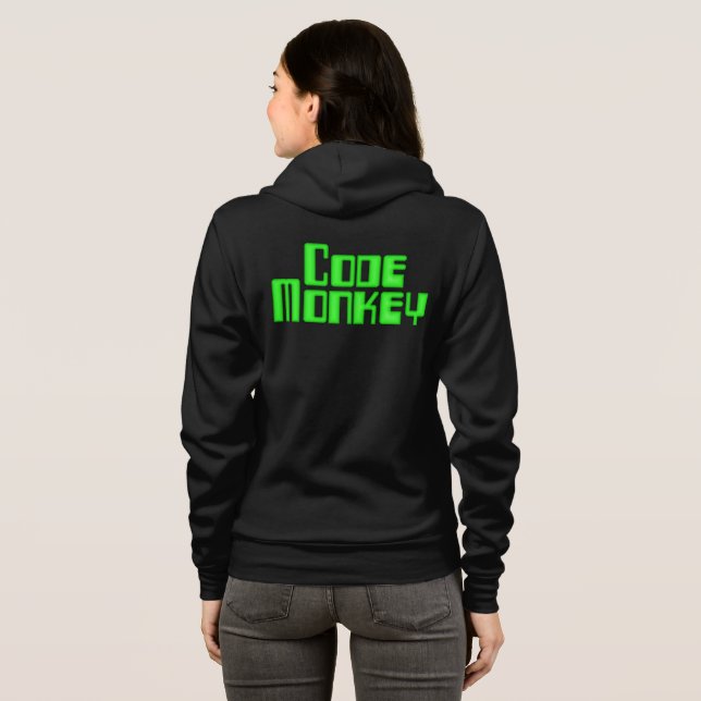 Sudadera Camiseta Code Monkey (Impresión trasera) (Reverso completo)
