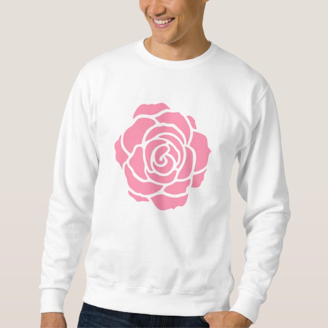 Sudadera Camiseta color de rosa rosada (Anverso)