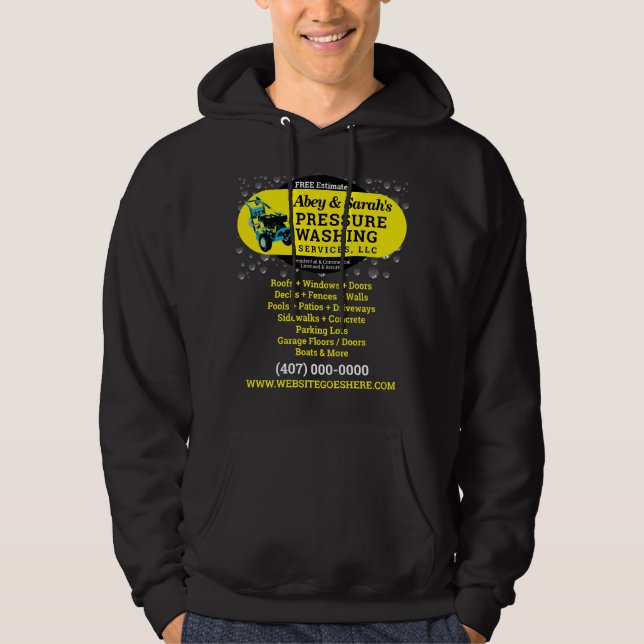 Sudadera Camiseta comercial de limpieza de energía de lavad (Anverso)