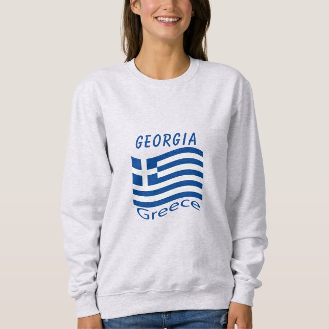 Sudadera Camiseta con bandera de Grecia (Anverso)