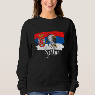 Sudadera camiseta con bandera de Serbia, Serbia, camiseta p