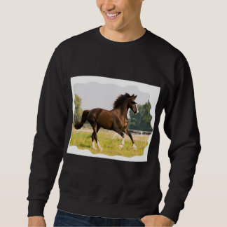Sudadera Camiseta con caballo que lleva gafas de sol