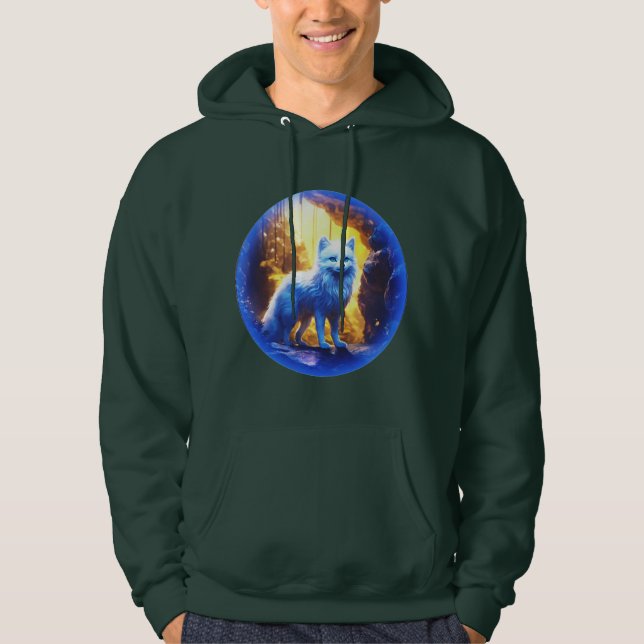 Sudadera Camiseta con capucha de la Fox del Ártico (Anverso)