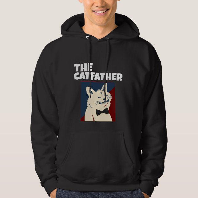 SUDADERA CAMISETA CON CAPUCHA DE PAPÁ EL GATO (Anverso)