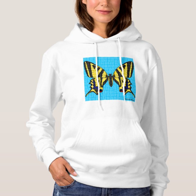 Sudadera Camiseta con capucha para mujer Swallowtail (blanc (Anverso)